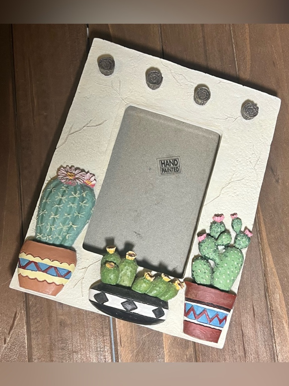 Southwest Sculptural Photo Frame Potted Cactus 1995 Figi Graphic 3.5 X 5 Photos - Picture 6 of 15